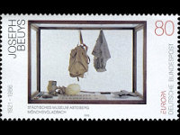 Joseph-Beuys-Briefmarke - dargestellt ist ein 