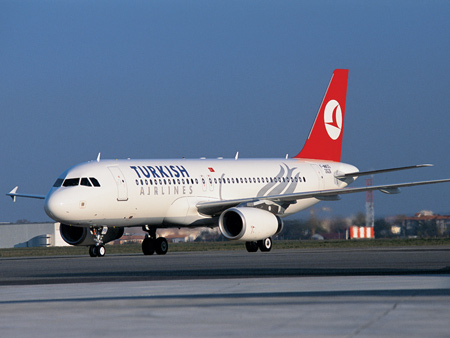 Airbus A320 von Turkish Airlines
